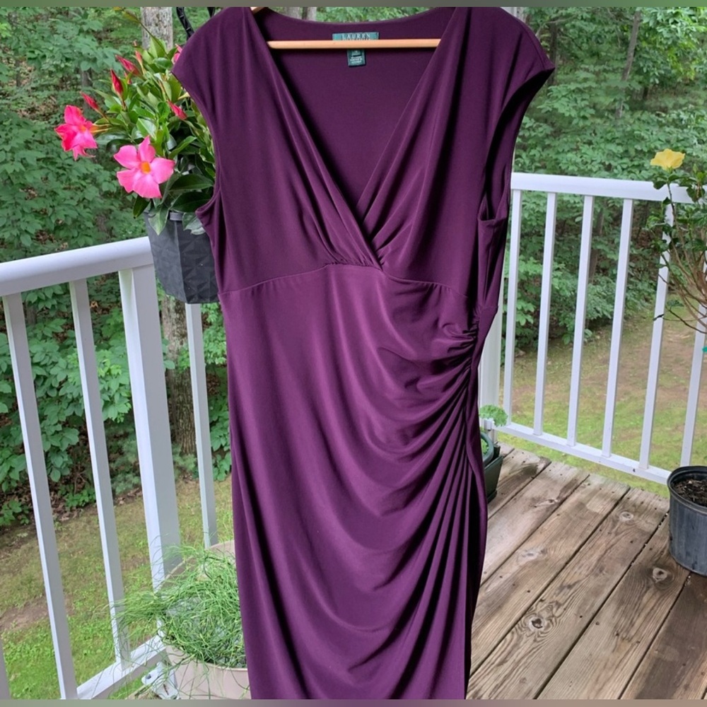 Ralph Lauren Deep Purple Midi Dress